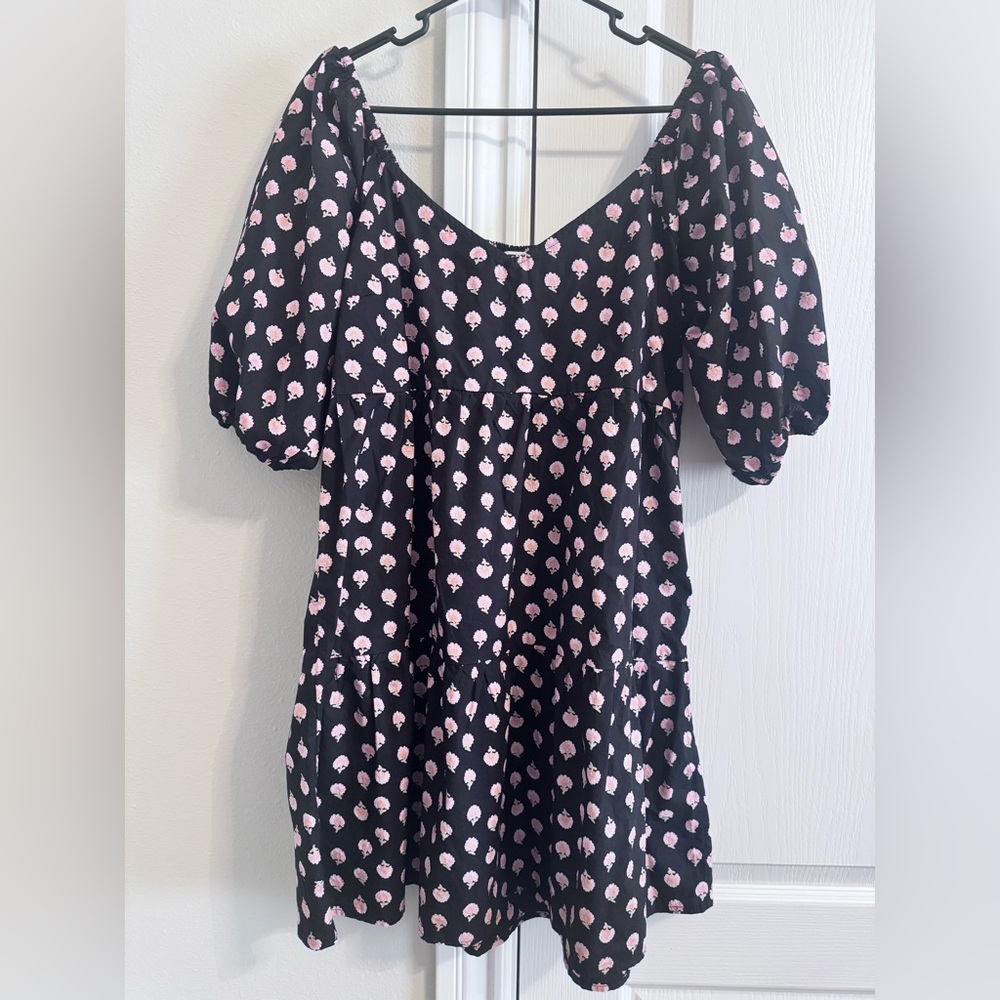 Billabong Navy Ruffled Sleeve Dress